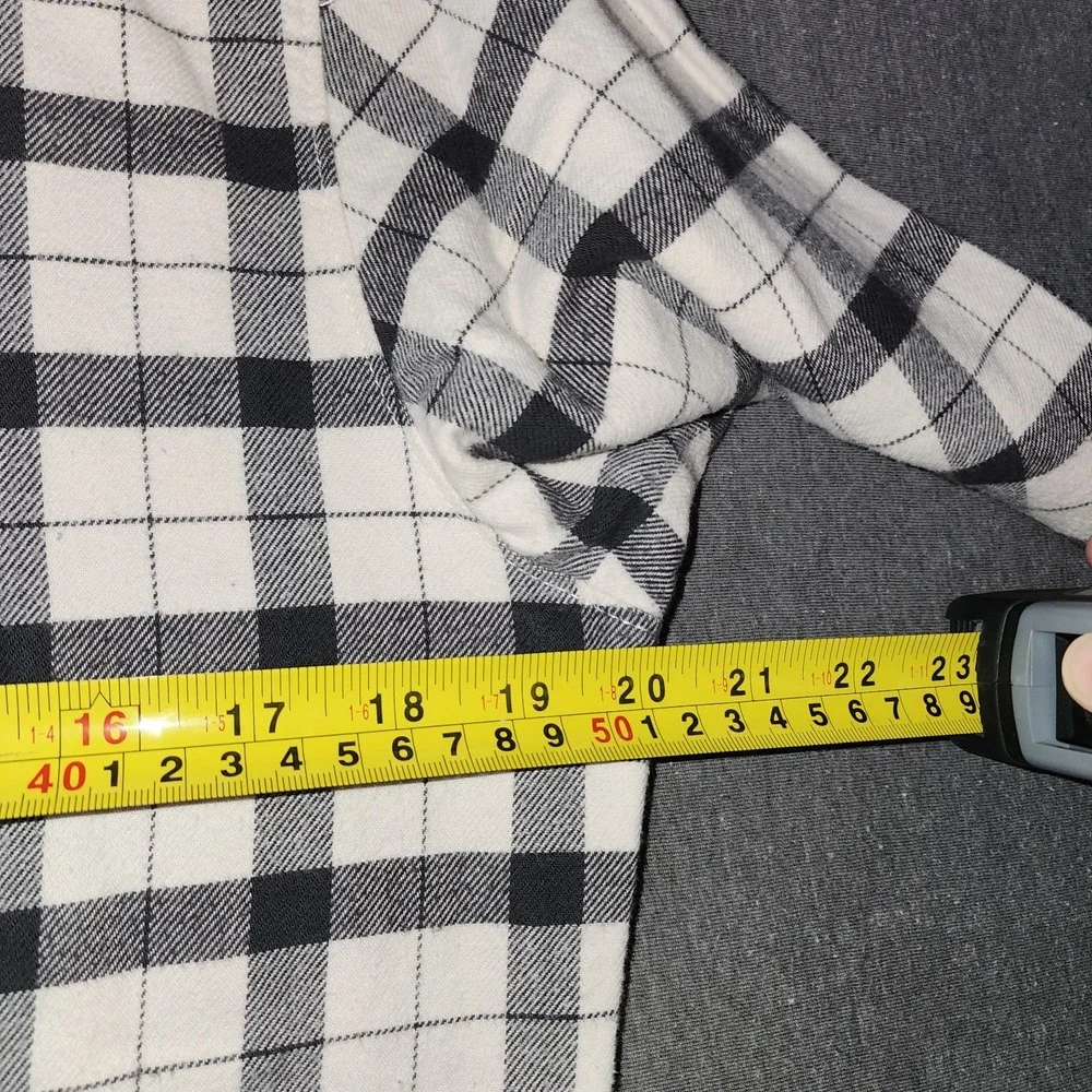 North Face Men's S/P Plaid Black/White Long Sleeve Cotton Flannel Button Down...